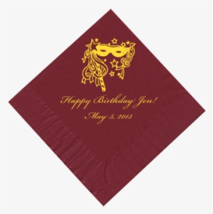 Masquerade Napkins Masquerade Mask Personalized Napkins - Happy Birthday Cristiano Ronaldo