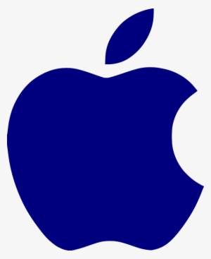 Apple, Bite, Blue, Silhouette, Icon, Symbol - Dark Blue Apple Logo
