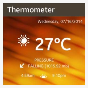 Hot Weather Thermometer - 27 Degrees On Thermometer App