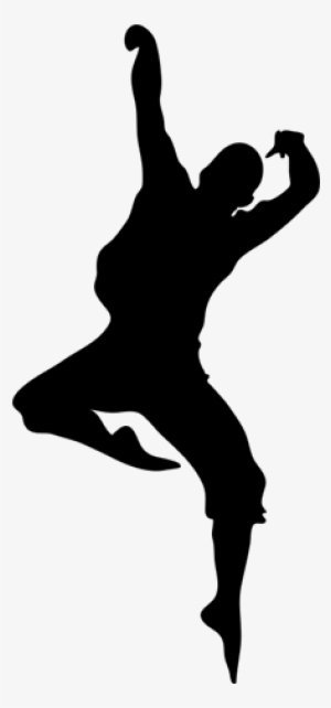 Vinilo Decorativo Silueta De Un Hombre Bailando - Silueta De Un Hombre Bailando