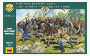 Medieval Peasant Army, 1/72 By Zvezda, Model Figures