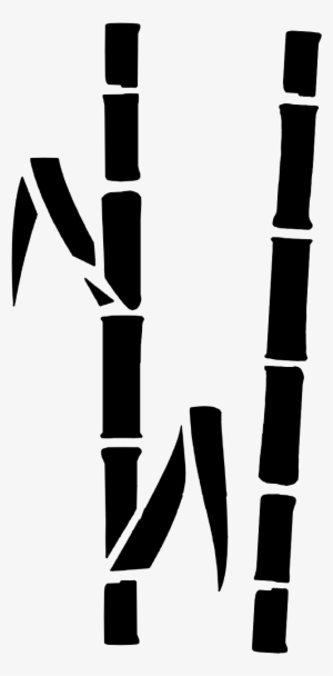 Bambou Dessin Noir Et Blanc - Bamboo Stencil