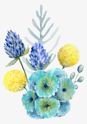 Hand Painted Yellow Onion Flower Png Transparent - Flower