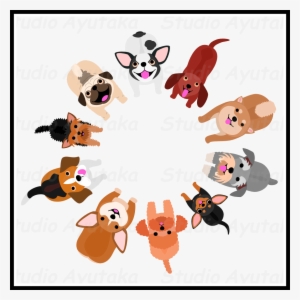 Marvelous Black Pug Dog Standing Cartoon Vector Clipart - Dog