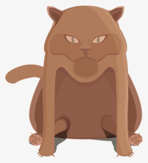 Illustration Of A Serious Cat, Vector - Cartoon