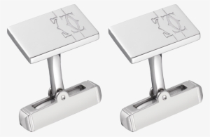 Lines And Logo Cufflinkssterling Silver, Palladium - Cartier Jade Cufflinks