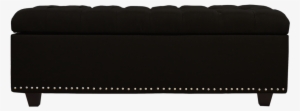 Monte Carlo Black Ottoman - Leather