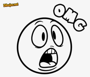 Imagen De Emoji Feliz Para Colorear - Emoticon Sorprendido Para Colorear