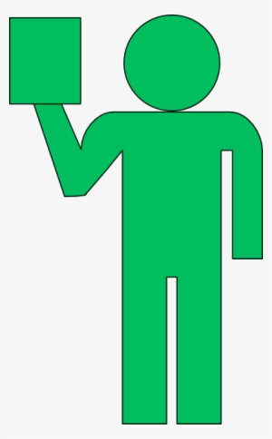 This Free Clip Arts Design Of Man With Ipad Green - Clip Art