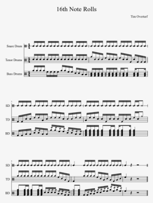 16th Note Rolls Sheet Music Composed By Tim Overturf - Music
