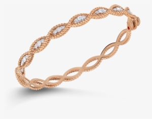 New Barocco1 Row Bangle With Diamonds - Roberto Coin Bangle Bracelet