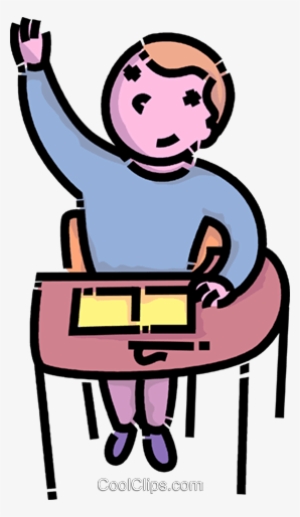 Estudiante De Levantar La Mano En Clase Libres De Derechos - Levantar La Mano En Clase