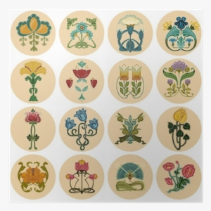 Vintage Flowers Label Set - Fuzzy Logic Books