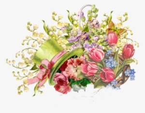 Vintage Flowers Mixed Png By Megableachy-d5362pa - Flowers Header Footer Png