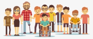 Disabled Friend Illustrations - People With Disability Cartoon