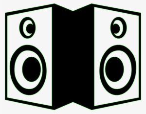 Clip Art Transparent Library Boombox Clipart Stencil - Speakers Clipart
