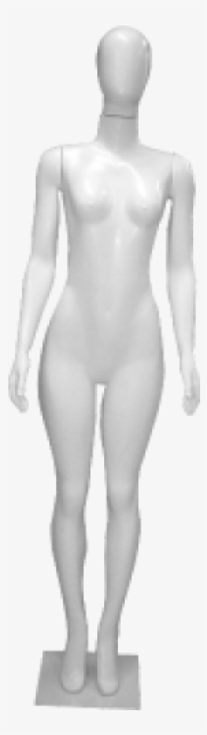 Manequim Feminino Branco Com Braços Retos Altura 1,65m - Manequim Cabeça De Ovo