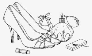 Sapatos E Maquiagem - Maquillaje De Mujer Para Colorear