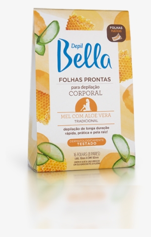 Depil Bella Folhas Prontas Corporal Mel Com Aloe Vera - Folha Pronta Depil Bella Corporal