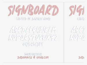 Free Signboard Font - Poster