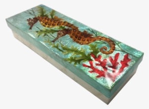 Seahorses Capiz Shell Treasure Box - Reindeer
