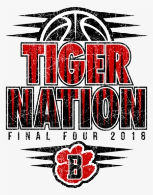 Tiger Nation Basketball Triangle Spike Stripes Paw - Spike Stripes