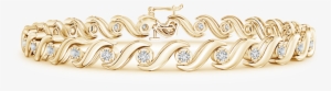 Lab Grown Diamond S Swirl Link Tennis Bracelet