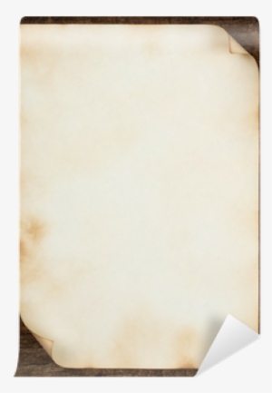 Sheet Of Old Paper With Curled Edges Wall Mural • Pixers® - Vellum