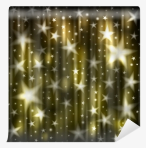 Fotomural Resumen De Fondo Oscuro Con Estrellas Amarillas - Photography