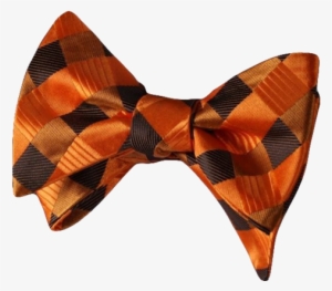 Pumpkin Plaid Bow Tie - Bow Tie Collection (variety Of Colors)- 100% Silk