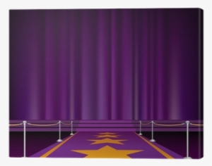 Cuadro En Lienzo Estrellas Amarillas Escaleras Púrpura - Yellow