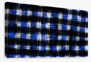 Plaid Pattern Painting Texture Abstract In Blue And - Painting