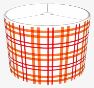 Orange And Red Tartan - Circle