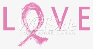 Love Ribbon - Pink Ribbon - Printed T-shirt