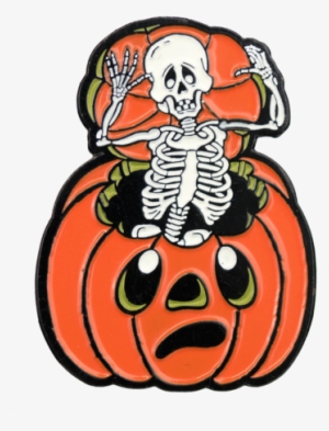 Sale Skull O' Lantern Enamel Pin - Jack-o'-lantern