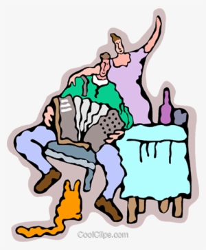 Husband And Wife Singing With Accordion Royalty Free - Accordion Husband And Wife