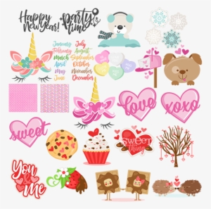 Miss Kate Cuttables January Freebies For Scrapbooking, - Cricut