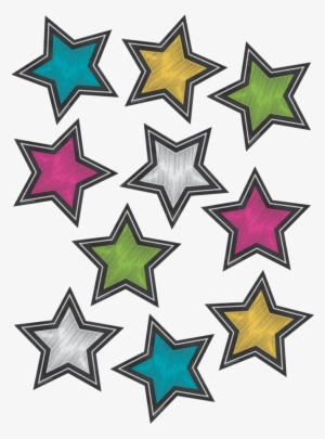Tcr3550 Chalkboard Brights Stars Accents Image - Chalkboard Brights Stars