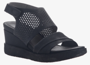 Womens Light Weight Sandal Wedge Milky Way In Black - Slide Sandal