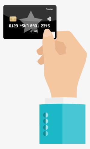 Hand Holding Card Png Download - Prepaid Card Illustration