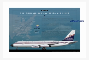 Jet Age Art Convair 880 Delta Airlines Poster