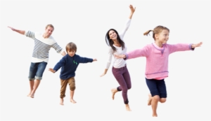 Healthy Lifestyle - Happy Family Jumping Png