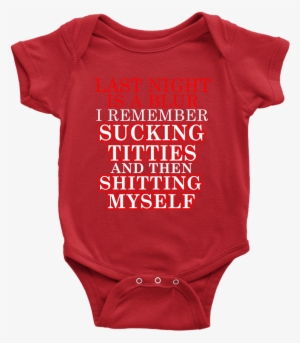 Last Night Is A Blur I Remember Sucking Titties Shirts - Baby Bodysuit Jack Russell