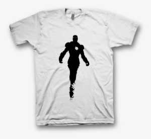 Camiseta Blanca Silueta Iron Man Vuelo - T Shirt