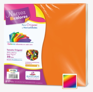 Paquete De 50 Hojas De Papel Eurocolors Bicolor Arcoíris - Paper
