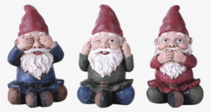 No Evil Gnomes 3 Piece Set - Gnome Collectibles And Figurines By Pacific Trading