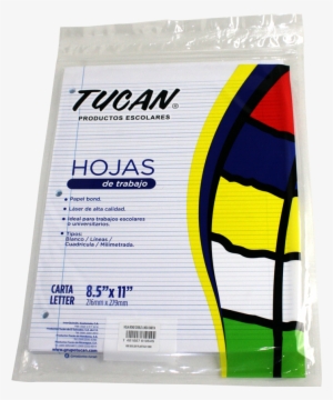 Hoja Bond Doble Línea Carta Bolsa Plástica 100 Hojas - Bag