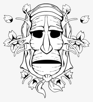 The Design Of Ancient Sardinian Mask With Traditional - Mask