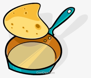 Pancakes Royalty Free Vector Clip Art Illustration - Pancake In A Pan Clip Art
