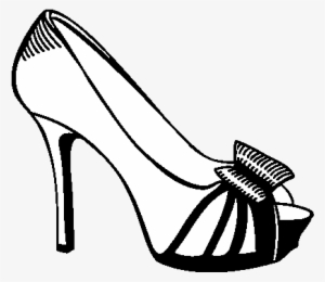 Dibujo De Zapato De Plataforma Con Lazo Para Colorear - Shoe